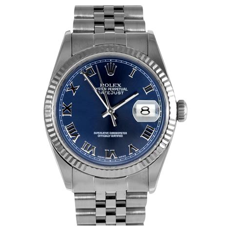 rolex blue face roman numerals|Rolex blue watch sizes.